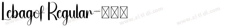 Lebagof Regular字体转换